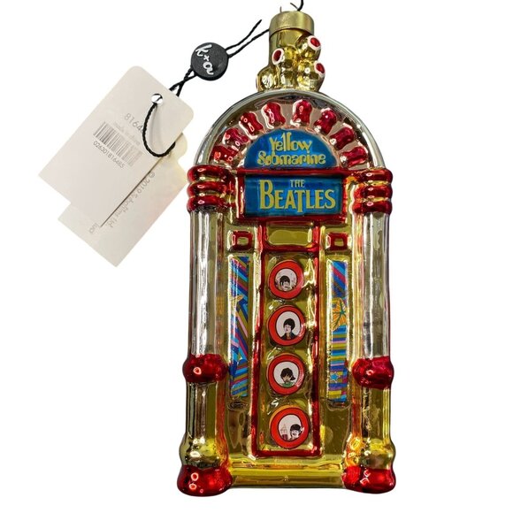 Kat + Annie Beatles juke box Christmas Tree ornament glass NEW - Picture 1 of 7
